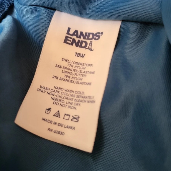 Lands' End Tummy Control Swim Skirt Classic Cobalt - Picture 3 of 4